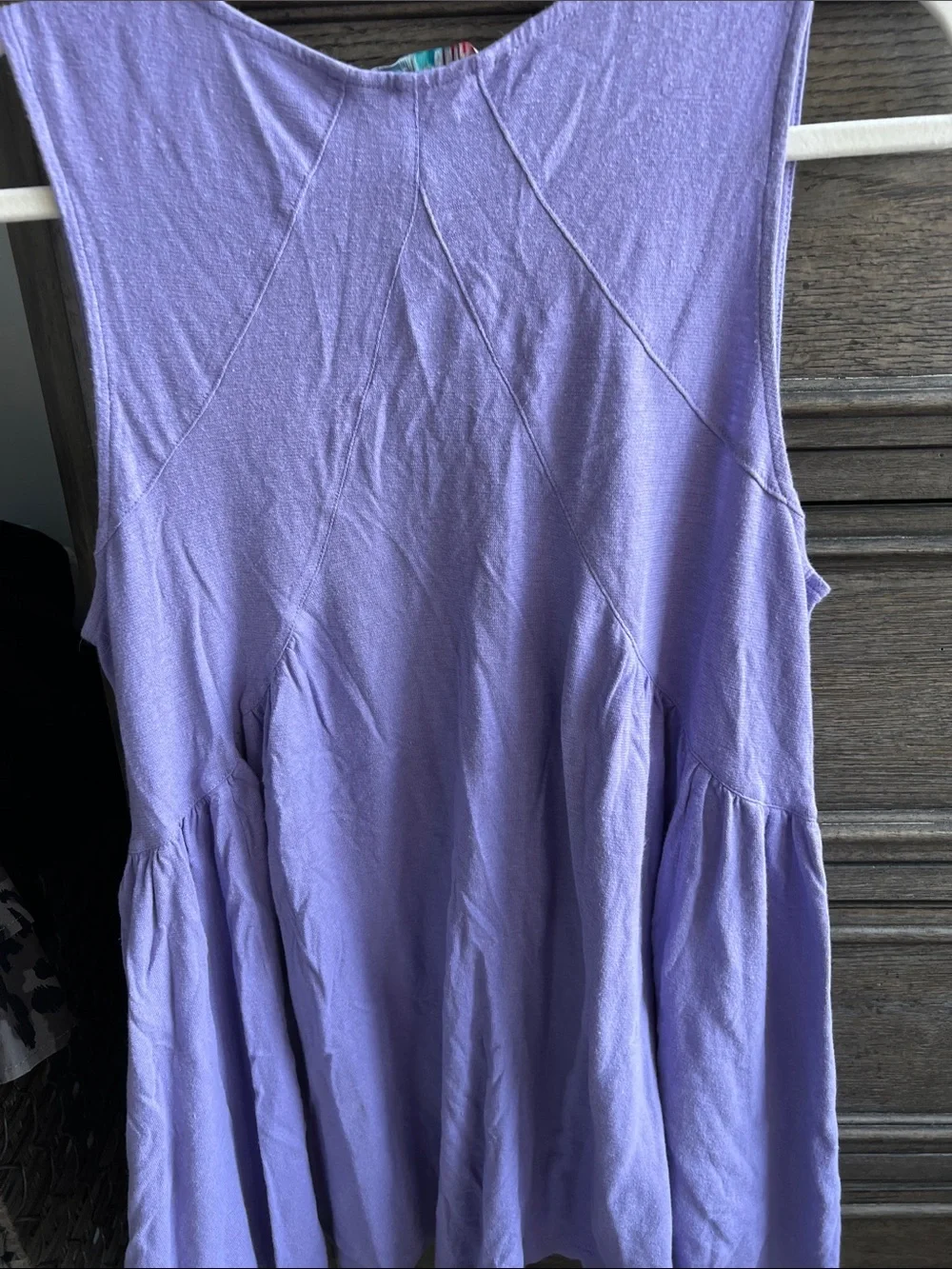 Free People Beach Anytime Babydoll Peplum Tank Top Purple - Size XS